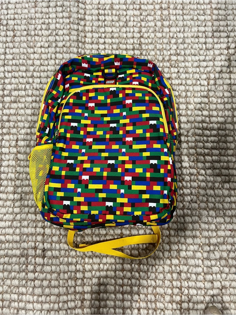Lego Multicolor Brick-Pattern Backpack with Yellow Trim - Picture 3 of 8
